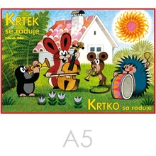 Omaľovánka Krtko sa raduje
