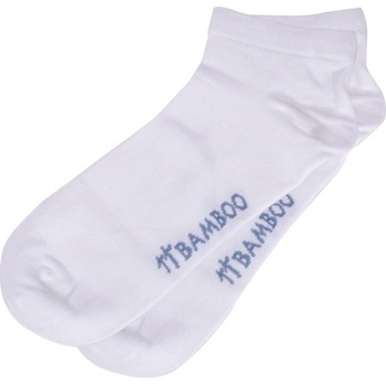 Gino ponožky Bamboo Bezešvé Kotníčkové Bílé