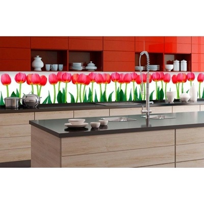 DIMEX KI-350-058 Fototapeta do kuchyne Tulipány, rozmery 350 x 60 cm