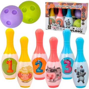 Woopie Kuželky pre deti Zvieratká a čísla 8 ks