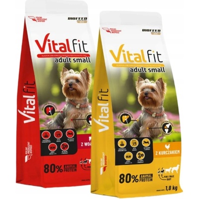 Biofeed VitalFit Small Breed Hovädzie a Kuracie Mäso 2 x 1,8 kg