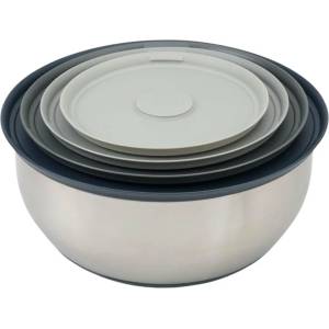 Joseph Joseph Кухненска купа комплект NEST PREP&STORE 95025, 4 бр. , с капаци, неръждаема стомана, Joseph Joseph (JS95025)