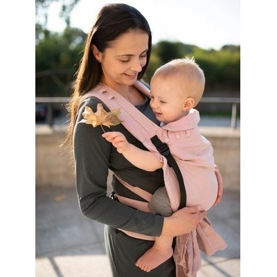 Kinder Hop Rastúce ergonomické Half Buckle Little Herringbone Pastel Rose 100% bavlna žakár