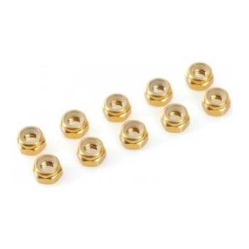 Revtec Самозаключваща се гайка m4 алуминий злато (10)