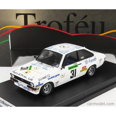Trofeu Ford england Escort Mkii Rs 2000 N 31 2nd Rally Vila Do Conde 1981 F.gaspar Bílá 1:43