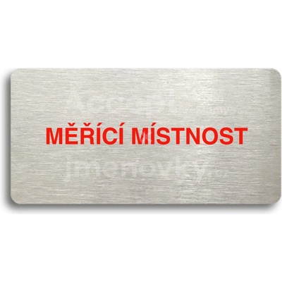 ACCEPT Piktogram MĚŘÍCÍ MÍSTNOST - stříbrná tabulka - barevný tisk bez rámečku