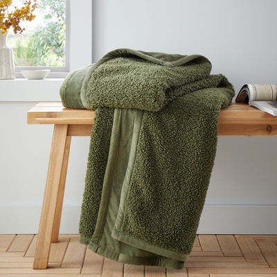 Catherine Lansfield Velvet Boucle deka zelená 130x170