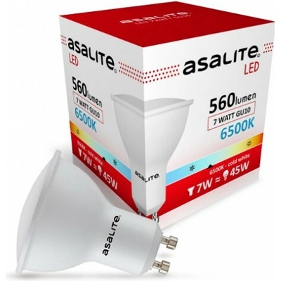 Asalite ASAL0110 LED bodová žiarovka GU10 7 W mliečna K 6500