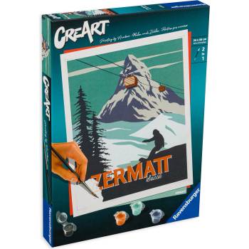 Ravensburger Комплект за рисуване по номера Ravensburger CreArt - Zermatt, Szwajcaria (23500)