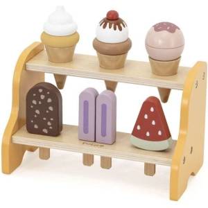 Viga Toys Дървен игрален комплект Viga Toys PolarB - Щанд за сладоледи (44293)