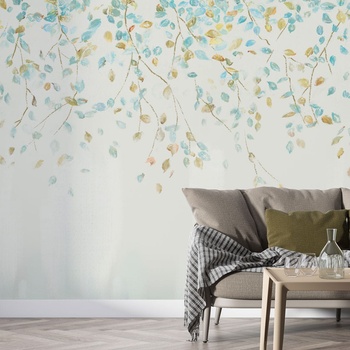 Decono Фототапет Сини и Зелени Листа