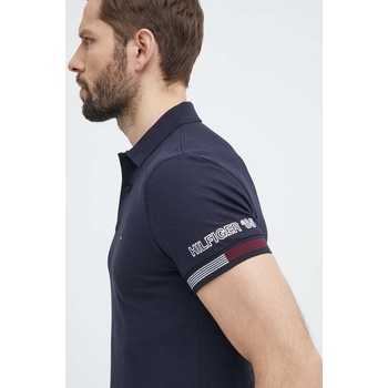 Tommy Hilfiger Тениска с яка Tommy Hilfiger в тъмносиньо с изчистен дизайн MW0MW34780 (MW0MW34780)