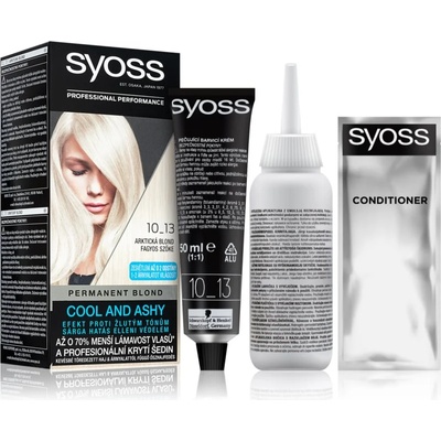 Syoss Permanent Cool Color перманентната боя за коса със студен подтон цвят 10_13 Arctic Blond