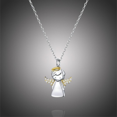 Grace Silver Jewellery Stříbrný se zirkony andělíček NH-BSN186/30 Stříbrná