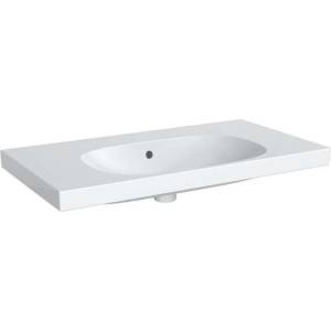 Geberit Acanto - Умивалник 90x48 см, без отвор за смесител, с преливник, с KeraTect, бял 500.624. 01.8 (500.624.01.8)