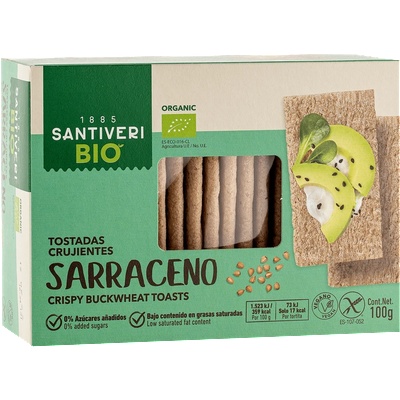 santiveri Био Крисп тост от Елда (без глутен, веган) - 100г - Santiveri