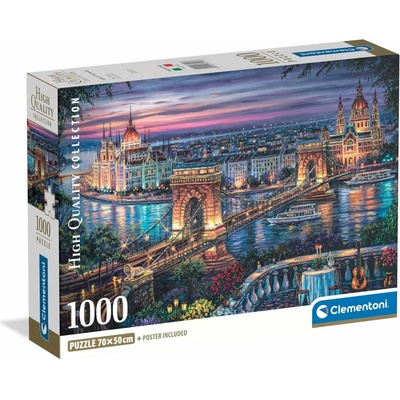 CLEMENTONI Osvetlená Dunaj 1000 dielov