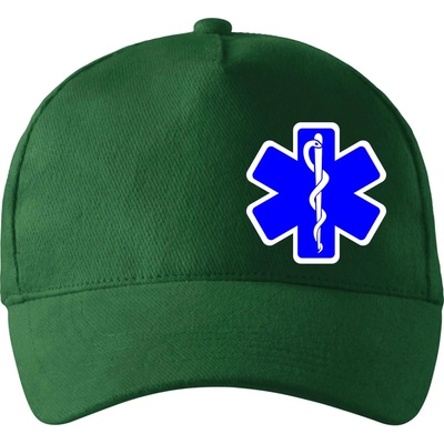 Rescue Hviezda na prsníku + nápis na chrbte RAP Fľaškovozelená