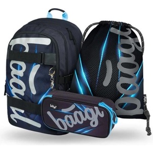 Baagl СЕТ 3 Skate Bluelight: раница, несесер, торбичка (A-30537)
