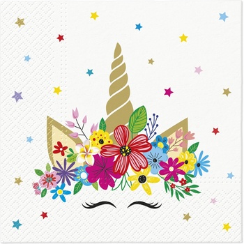 PAW Obrúsky L Unicorn Party 33x33cm