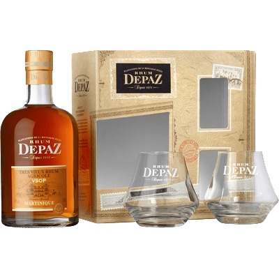 Depaz Tres Vieux Rhum VSOP с 2 чаши