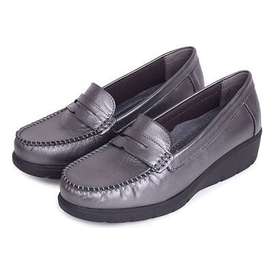 Vlnka dámské kožené polobotky Edita bronzová