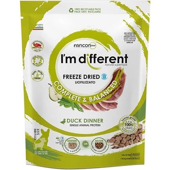 I´M DIFFERENT Duck DINNER mrazom sušené raw krmivo s kačicou 397 g