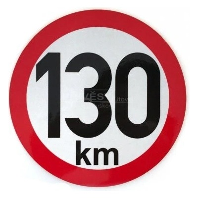 Omezení rychlosti 130 km retroreflexní pr. 150 mm (na přívěsy)