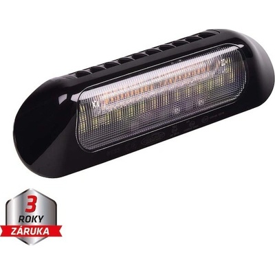 LED světlo nástěnné s výstražným světlem, černé, 35W, ECE R65 , WL-B035