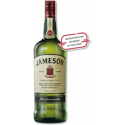 Jameson 40% 1 l (čistá fľaša)