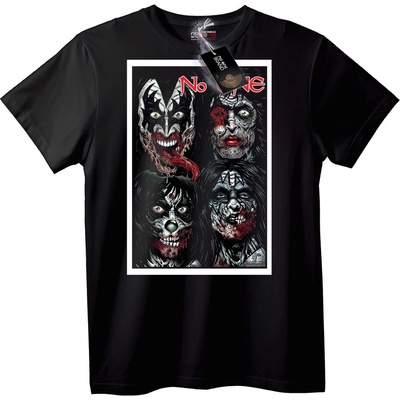 NOONEBRAND KISS Тениска с лице от Horror - 3XL, White
