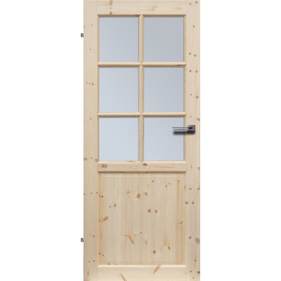 Normandia presklené 6S sklo 60 L 65 x 198 cm masívne drevo borovice, Z22719