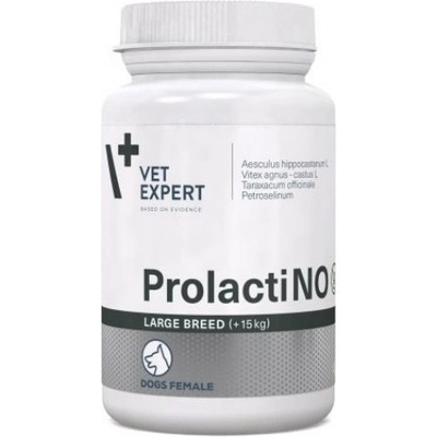 VetExpert ProlactiNO Large Breed - хранителна добавка създадена за женски кучета от едри породи с типични симптоми на лъжлива бременност, 40 таблетки, Vet Expert - Полша