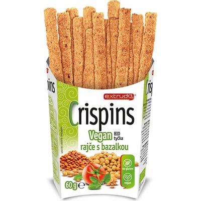 Crispins Vegan Rajče s bazalkou tyčky 60 g