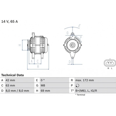 Generátor BOSCH 0 986 049 051 (0986049051)