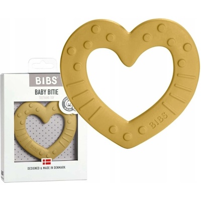 Bibs Baby Bitie Heart Mustard