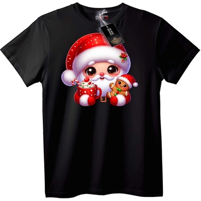 NOONEBRAND Тениска Сладък Дядо Коледа с меденка - XL, White