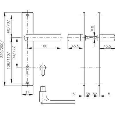ROSTEX 804 PZ 72 mm nerez