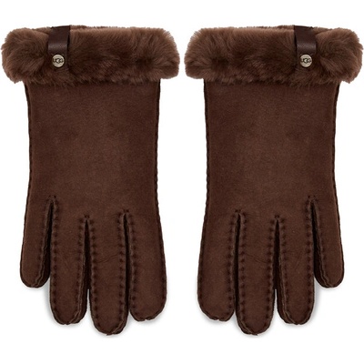 Ugg Дамски ръкавици Ugg W Shorty Glove W Leather Trim 17367 Burnt Cedar Bcdr (W Shorty Glove W Leather Trim 17367)