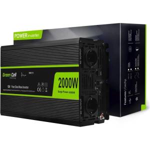Green Cell Инвертор за автомобил Green Cell INV11 2000 W черен (INV11)