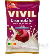 VIVIL Creme Life Višňové, smotanové cukríky bez cukru 90 g