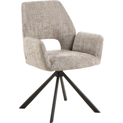 Actona Светлосив тапициран трапезен стол с подлакътници Graham - Actona (0000110461)