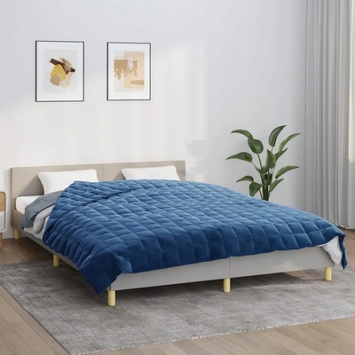 VidaXL deka polyester modrá 220x230