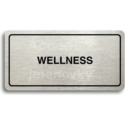 ACCEPT Piktogram WELLNESS - stříbrná tabulka - černý tisk