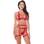 Anais Aubrey Harness Red XXL/3XL