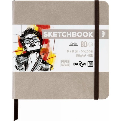 Darwi skicovací blok Taupe 14 x 14 cm 140 g 80 listov