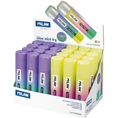 Lepiaca tyčinka MILAN Glue Stick Sunset Edition 8g, biela