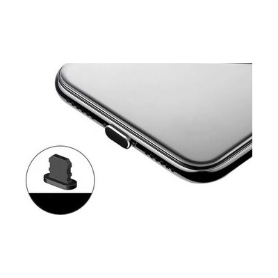Kryt Apple iPhone záslepka konektoru Lightning Aluminium černá – Zboží Živě