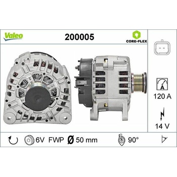 Alternátor VALEO CORE-FLEX 200005