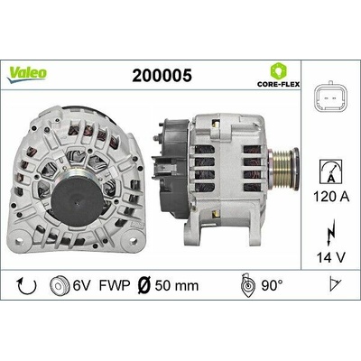 Alternátor VALEO CORE-FLEX 200005